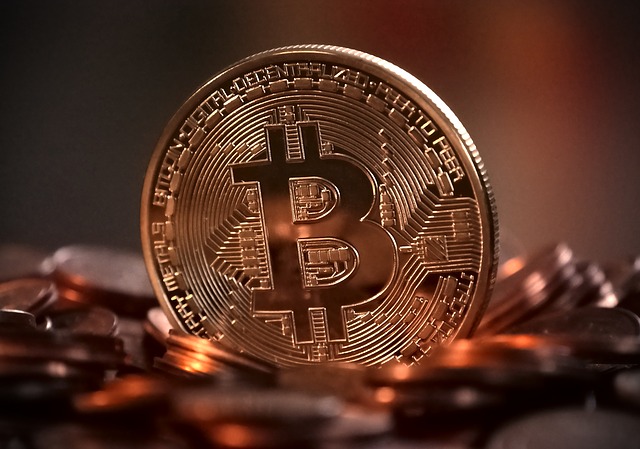 Kryptoměna bitcoin. Její hodnota zatím sále roste 11/2017